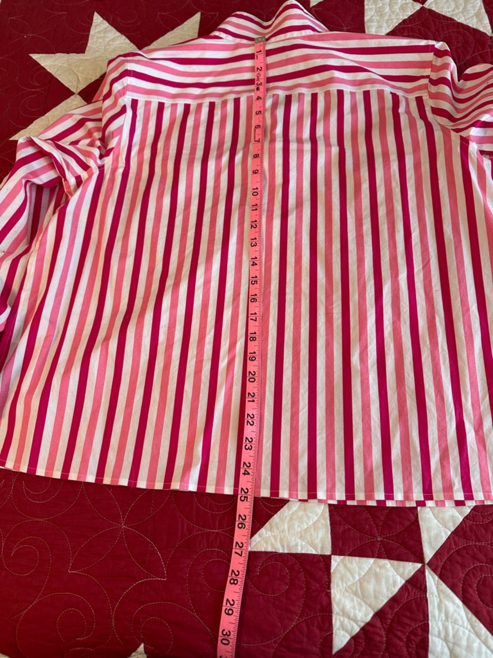Talbots Pink and White Striped Collared Shirt - Picture 6 of 6
